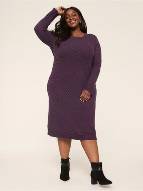 Lane Bryant Purple Sweater Dress